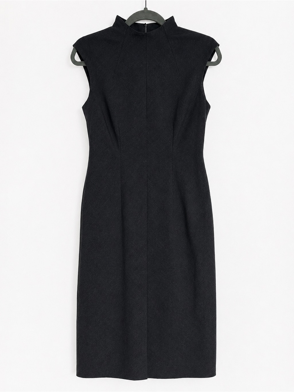 Aritzia Talula Babaton Grey High Neck Midi Column Dress Size 4